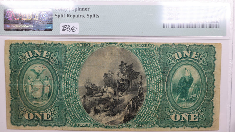 1865 $1., National Bank Note., Poughkeepsie, N.Y., PMG VF-25., LGNG023