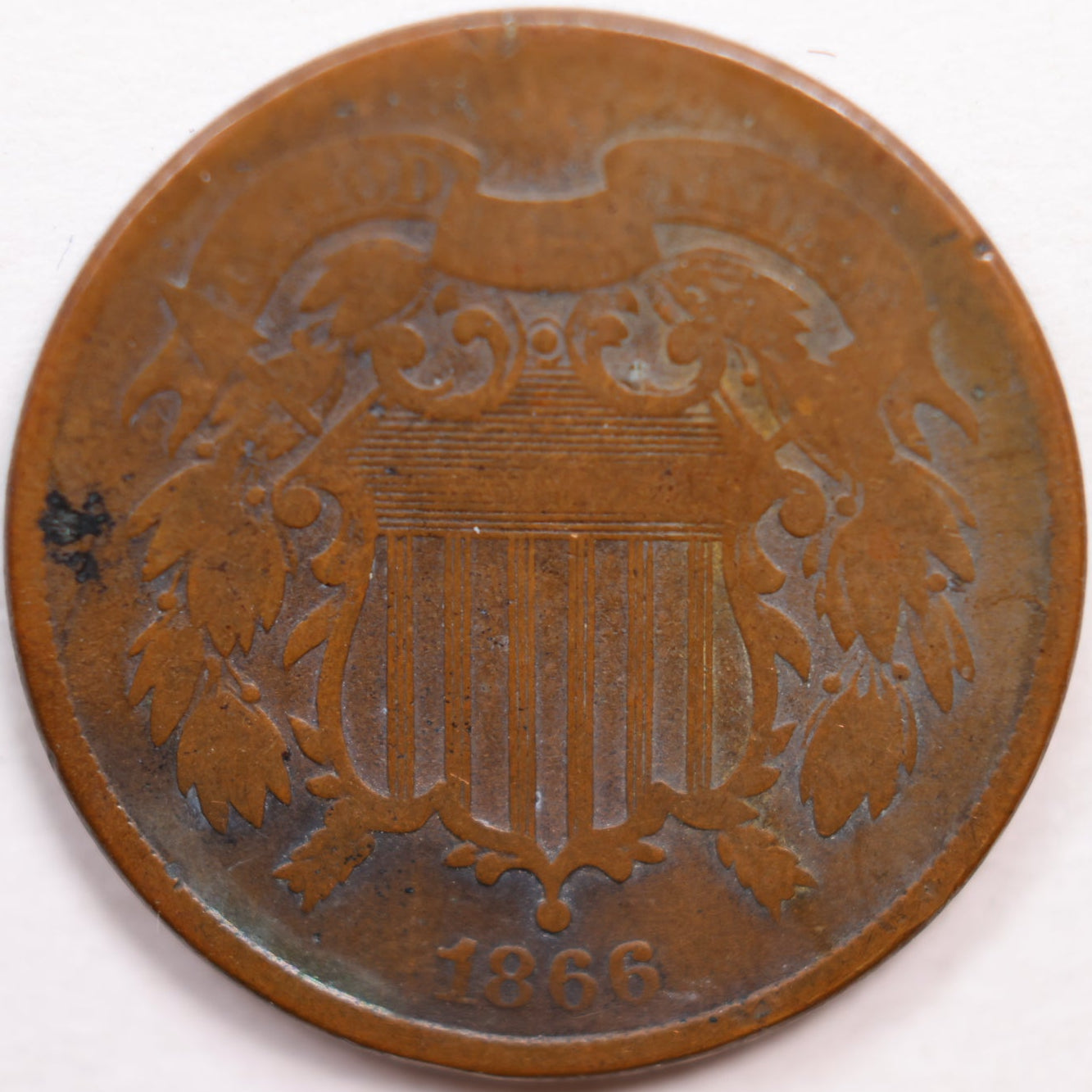 1864 Two Cent Piece, Very Good Circulated Coin, Store #2C016