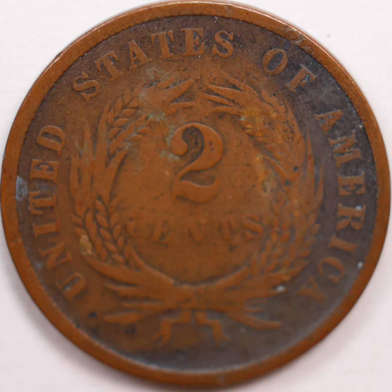 1864 Two Cent Piece, Very Good Circulated Coin, Store #2C016