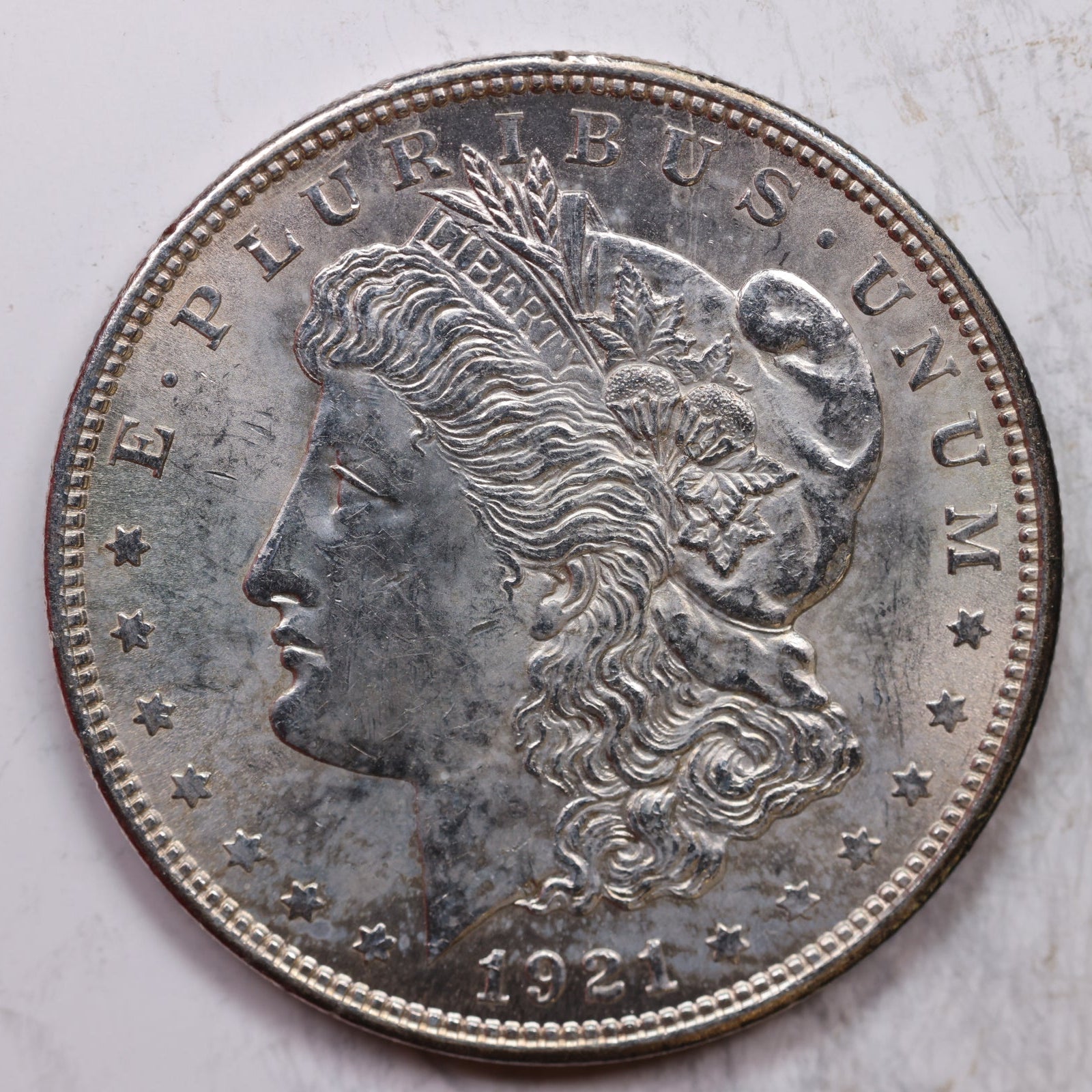 1921 Morgan Silver Dollar, Uncirculated Coin, Store Sale #DR0254