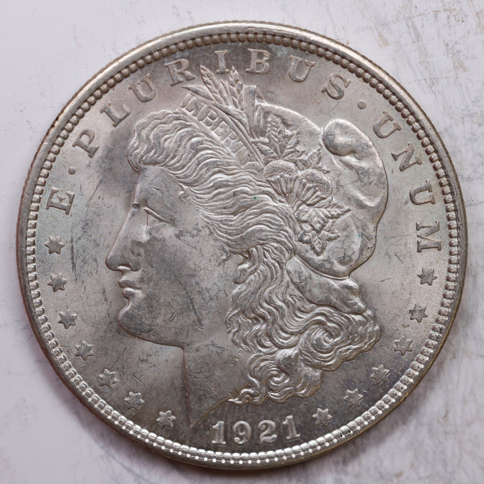 1921 Morgan Silver Dollar, Uncirculated Coin, Store Sale #DR0257