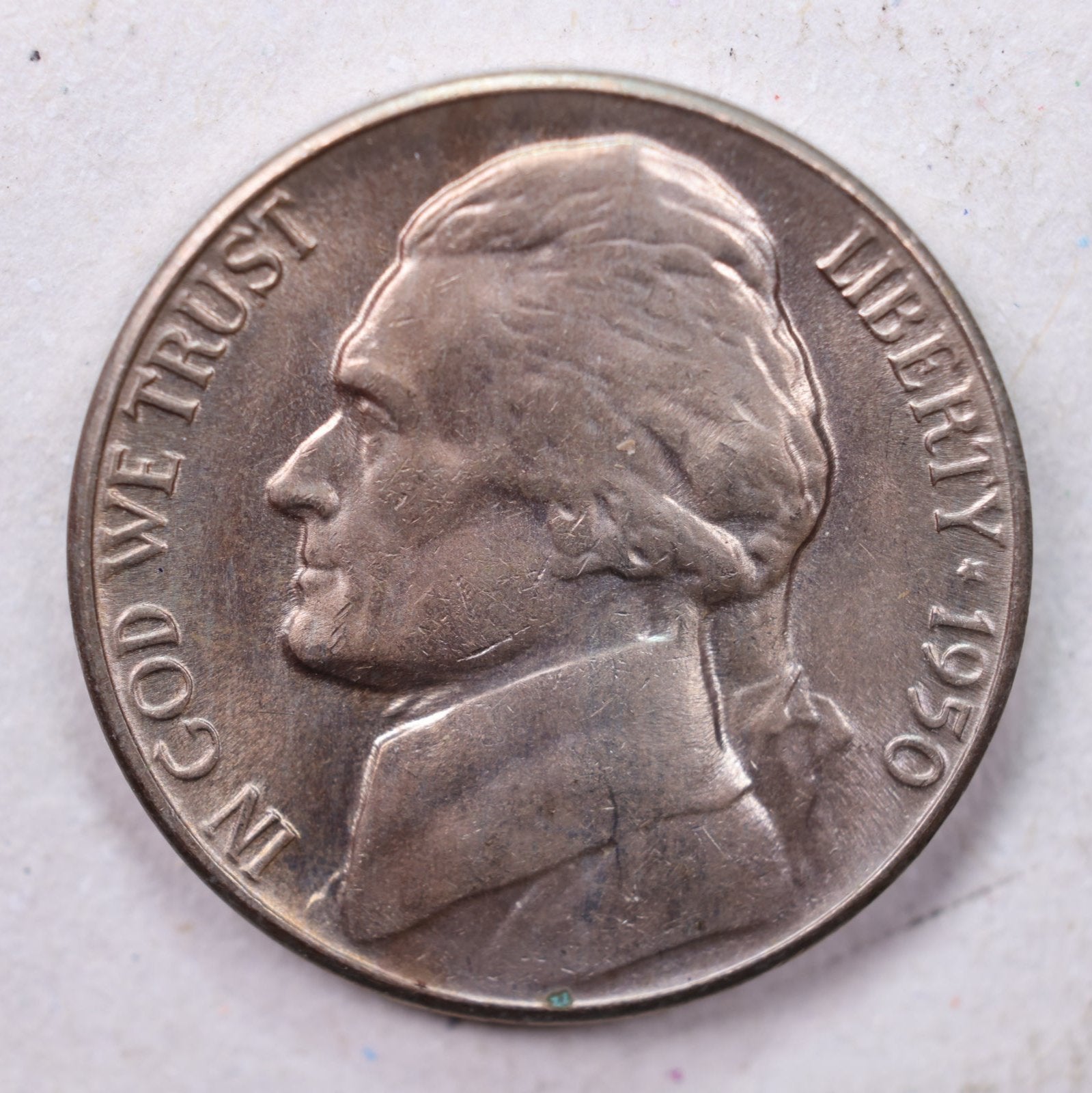 1950-D Jefferson Nickel, Uncirculated coin, Store #UN950D