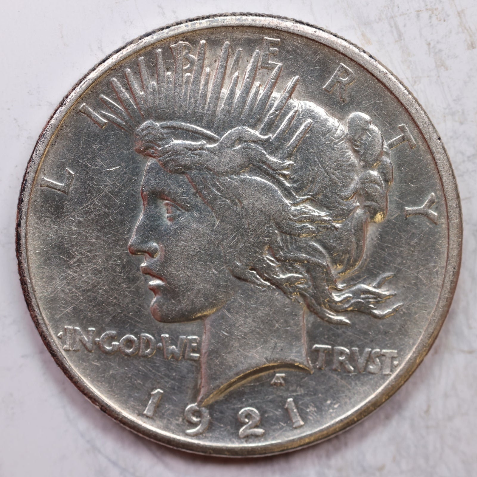 1921 Peace Dollar, About Uncirculated Coin, Store #DR0275
