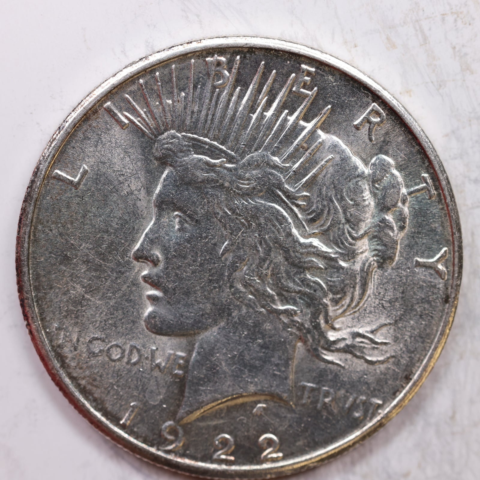 1922-S Peace Silver Dollar, *Cleaned* Uncirculated Coin, Store Sale #DR0279