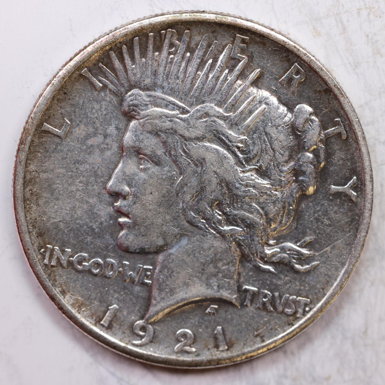 1921 Peace Silver Dollar, *Cleaned* Extra Fine Circulated Coin, Store Sale #DR0291