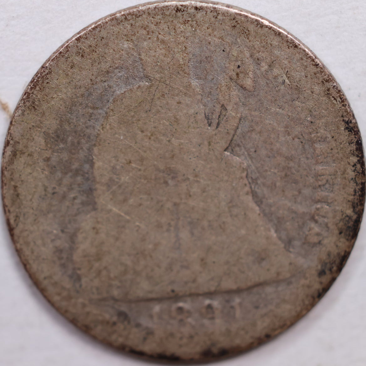 1891-S Seated Liberty Dime, Fair Circulated Coin, Store #DE804
