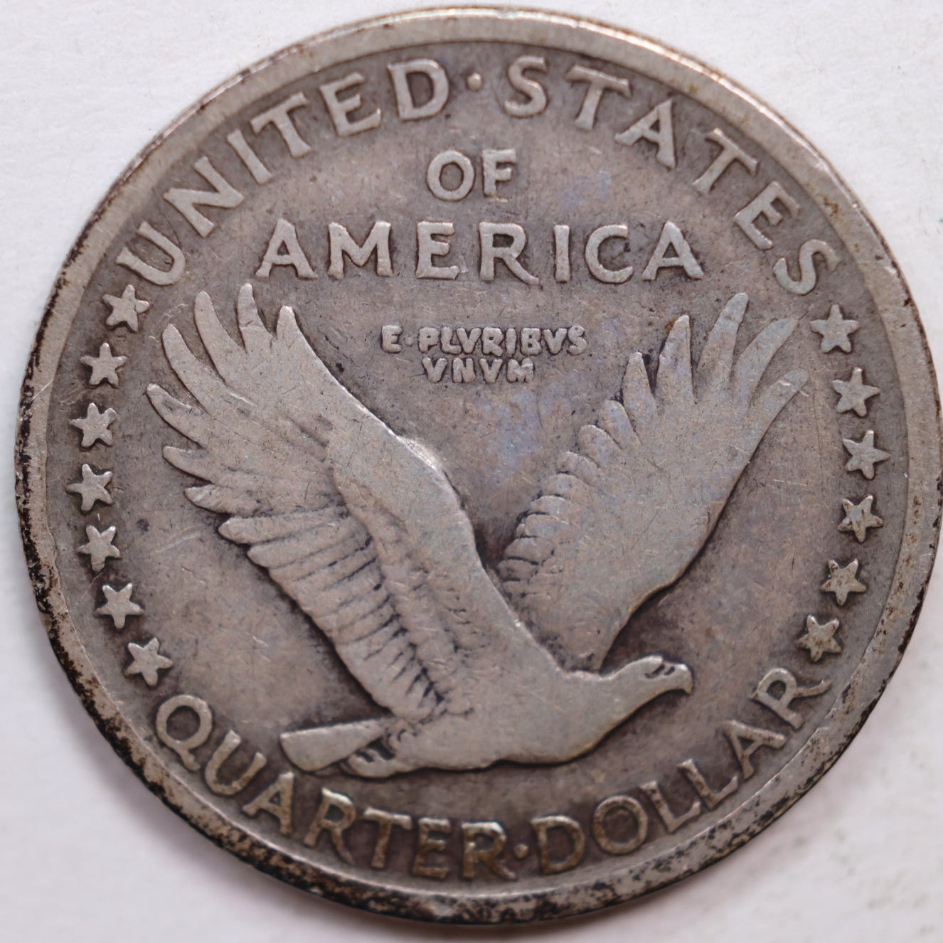 1917 Type 1 Standing Liberty Silver Quarter, Fine Circulated Coin, Store #QR1046.