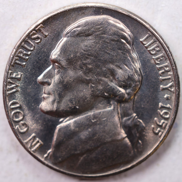 1955-D Jefferson Nickel, Uncirculated coin, Store #UN955D