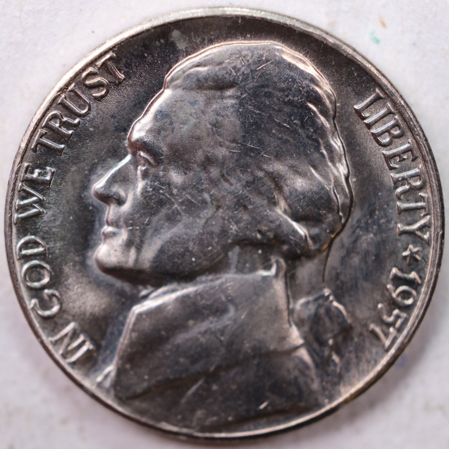 1957-D Jefferson Nickel, Uncirculated coin, Store #UN957D