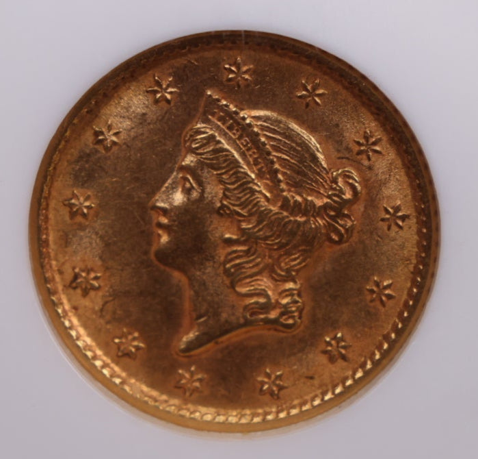 1854 Liberty Head Gold Dollar., NGC MS-62., Store Sale