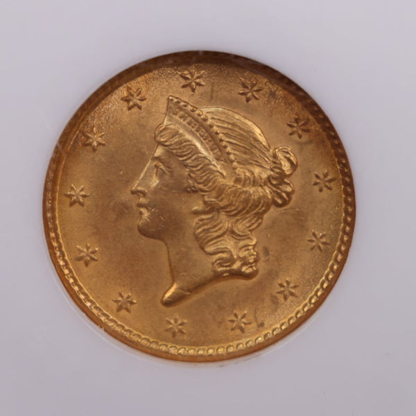 1853 Liberty Head Gold Dollar., NGC MS-62., Store Sale #GGD005