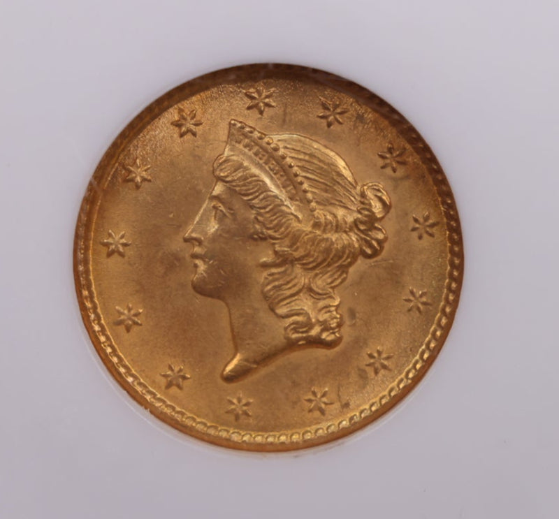 1853 Liberty Head Gold Dollar., NGC MS-62., Store Sale