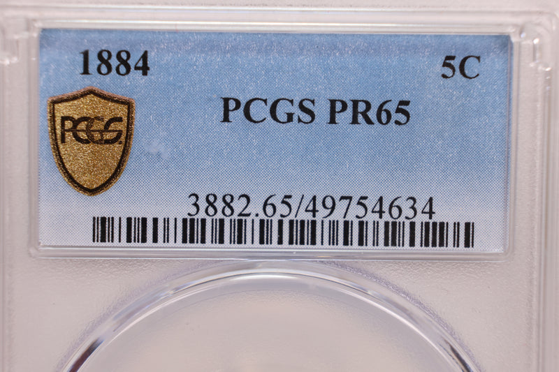 1884 Liberty Nickel., GEM PROOF., PCGS PR65., Store
