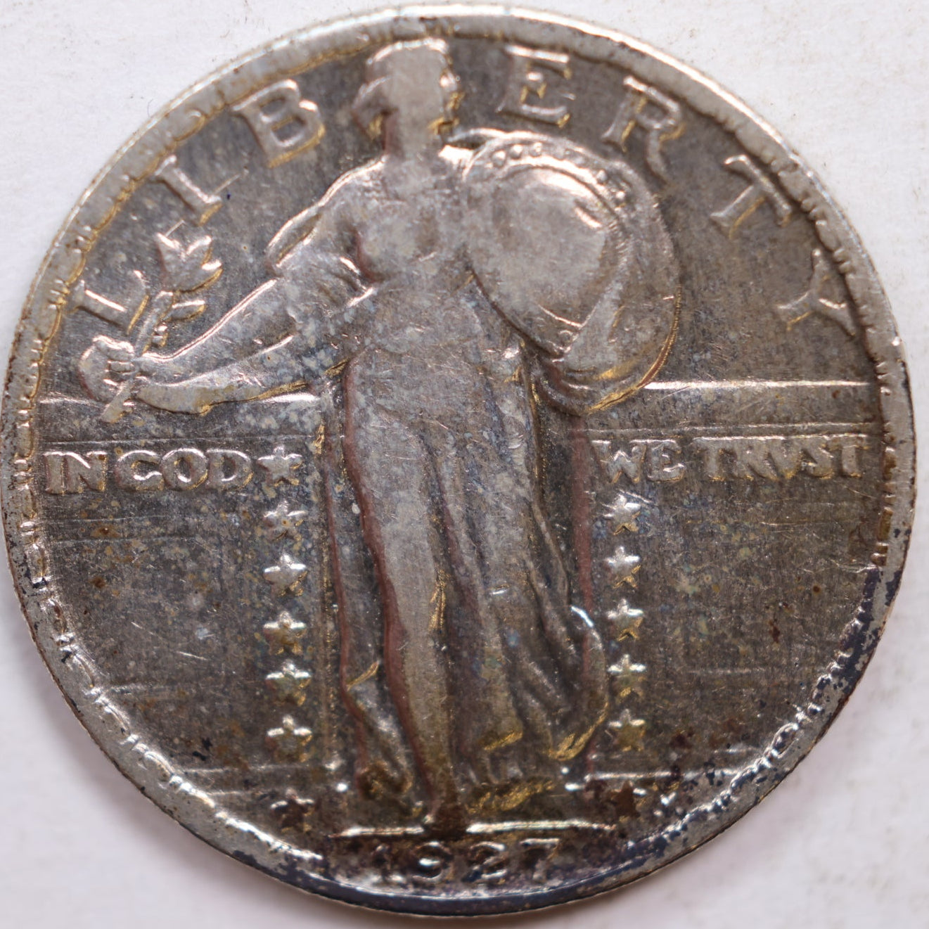 1927 Standing Liberty Quarter, Extra Fine Circulated Coin, Details, Store #QR1070