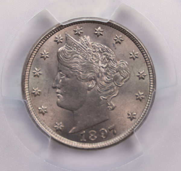 1897 Liberty Nickel., Mint State., PCGS MS-64., Store #GNL005