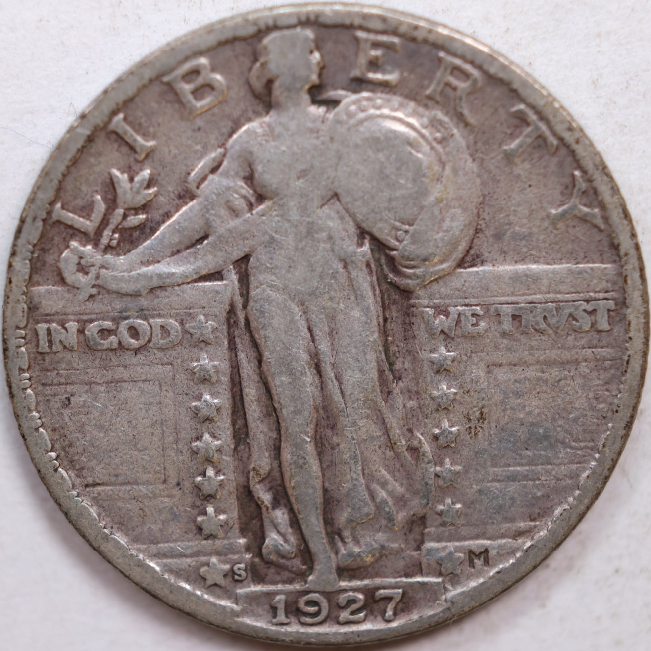 1927-S Standing Liberty Quarter, Very Fine Circulated Coin, Store #QR1071