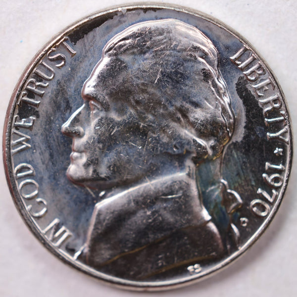 1970-D Jefferson Nickel, Uncirculated coin, Store #UN970D