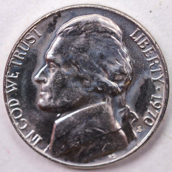 1970-S Jefferson Nickel, Uncirculated coin, Store #UN970S