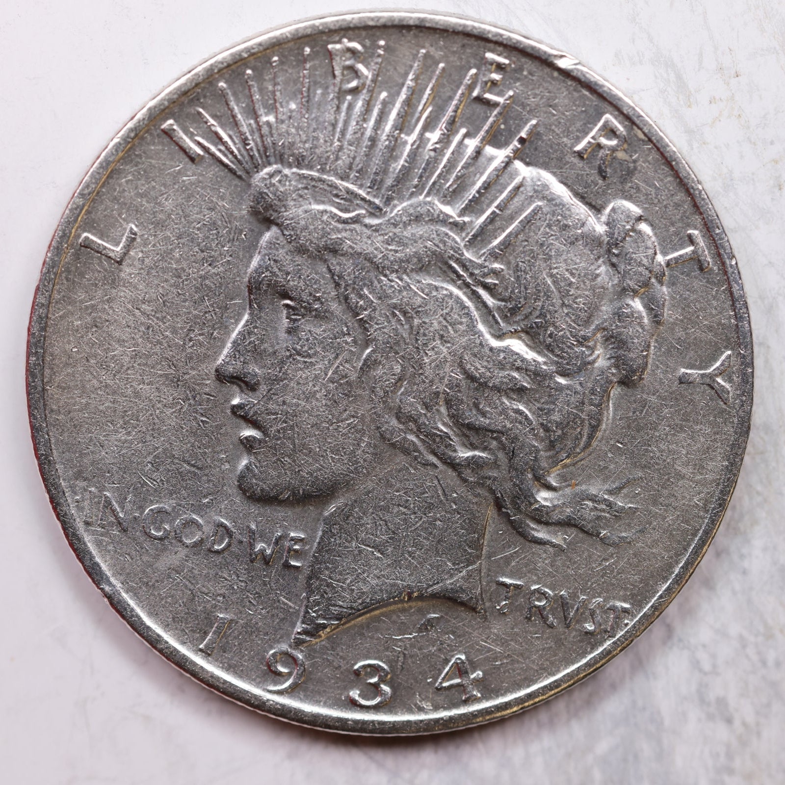 1934-D Peace Silver Dollar, Extra Fine Circulated Coin, Store Sale #DR0360