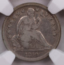 1840-O Seated Liberty Dime., No Drape., NGC F-15., Store Sale