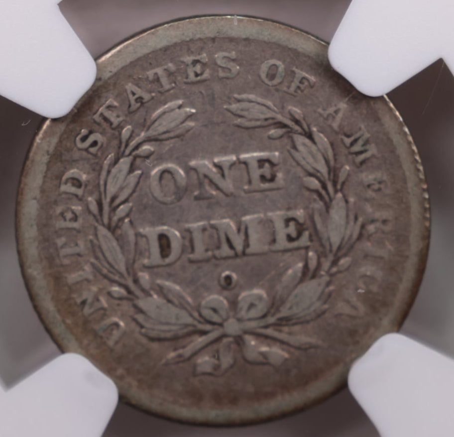 1840-O Seated Liberty Dime., No Drape., NGC F-15., Store Sale #GDE005