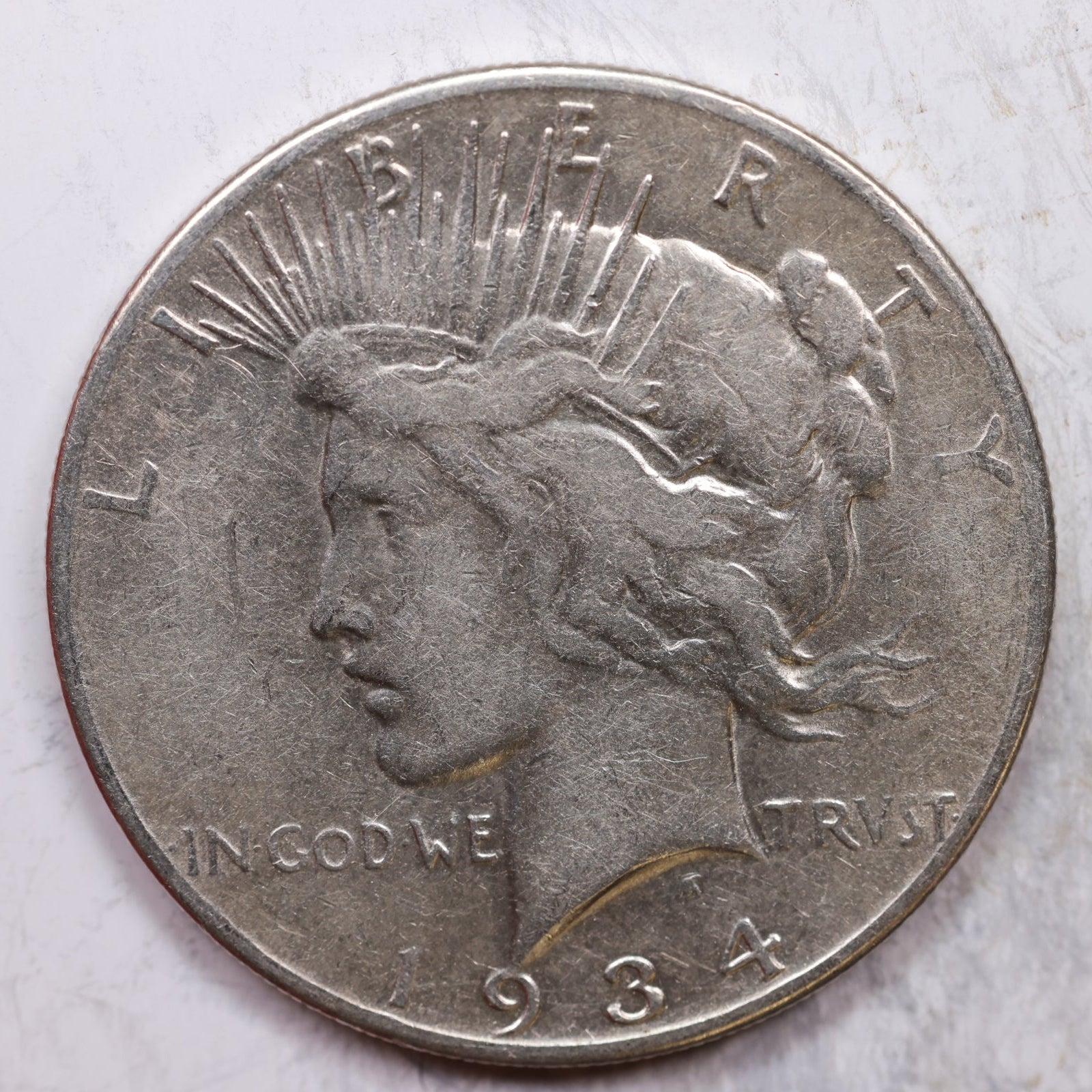 1934-S Peace Silver Dollar, Fine Circulated Coin, Store Sale #DR0361