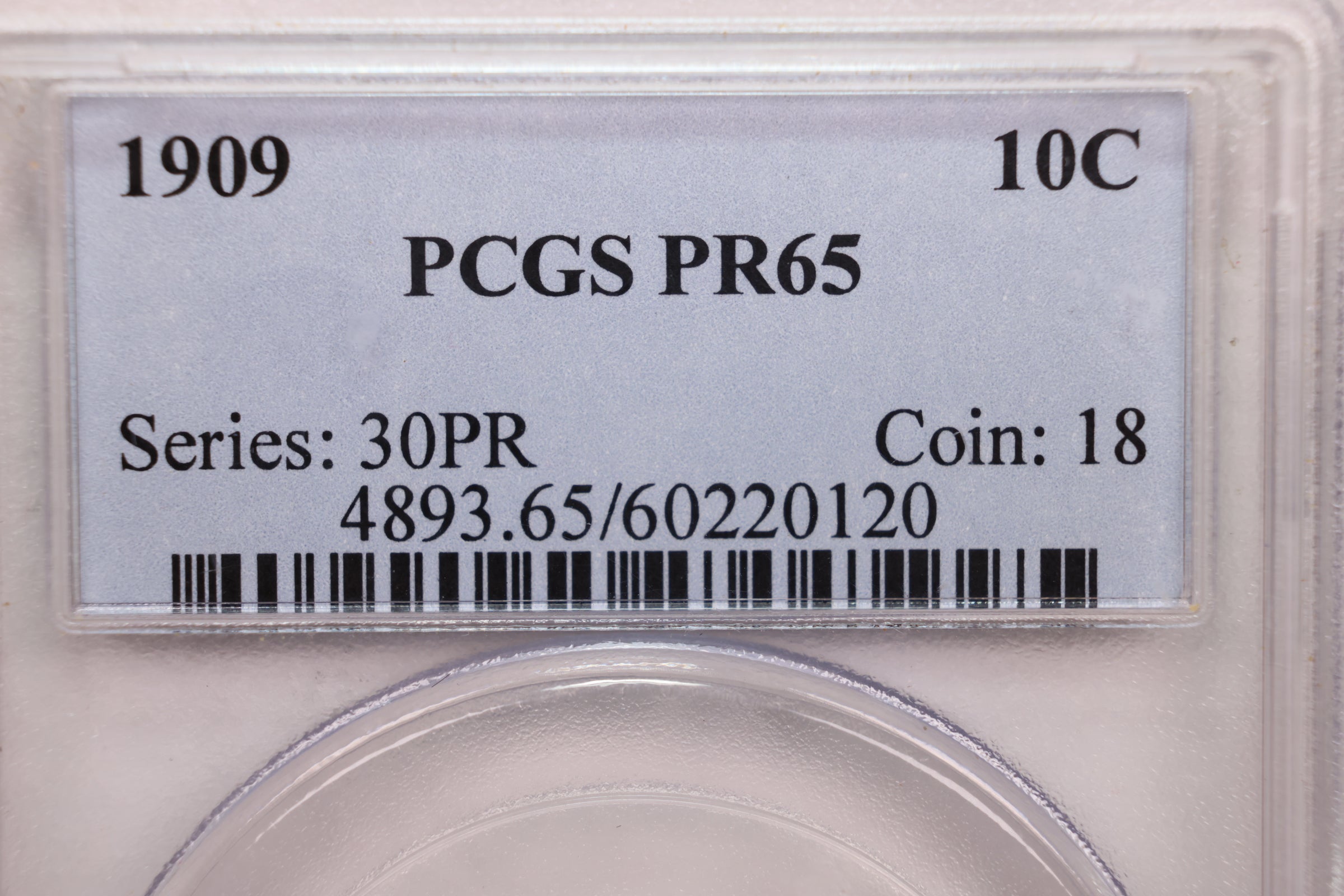 1909 Barber Silver Dime., Proof Strike., PCGS PR65., Store Sale #GDE007