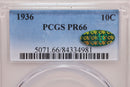 1936 Mercury Silver Dime., Proof Strike., PCGS PR66., CAC., Store