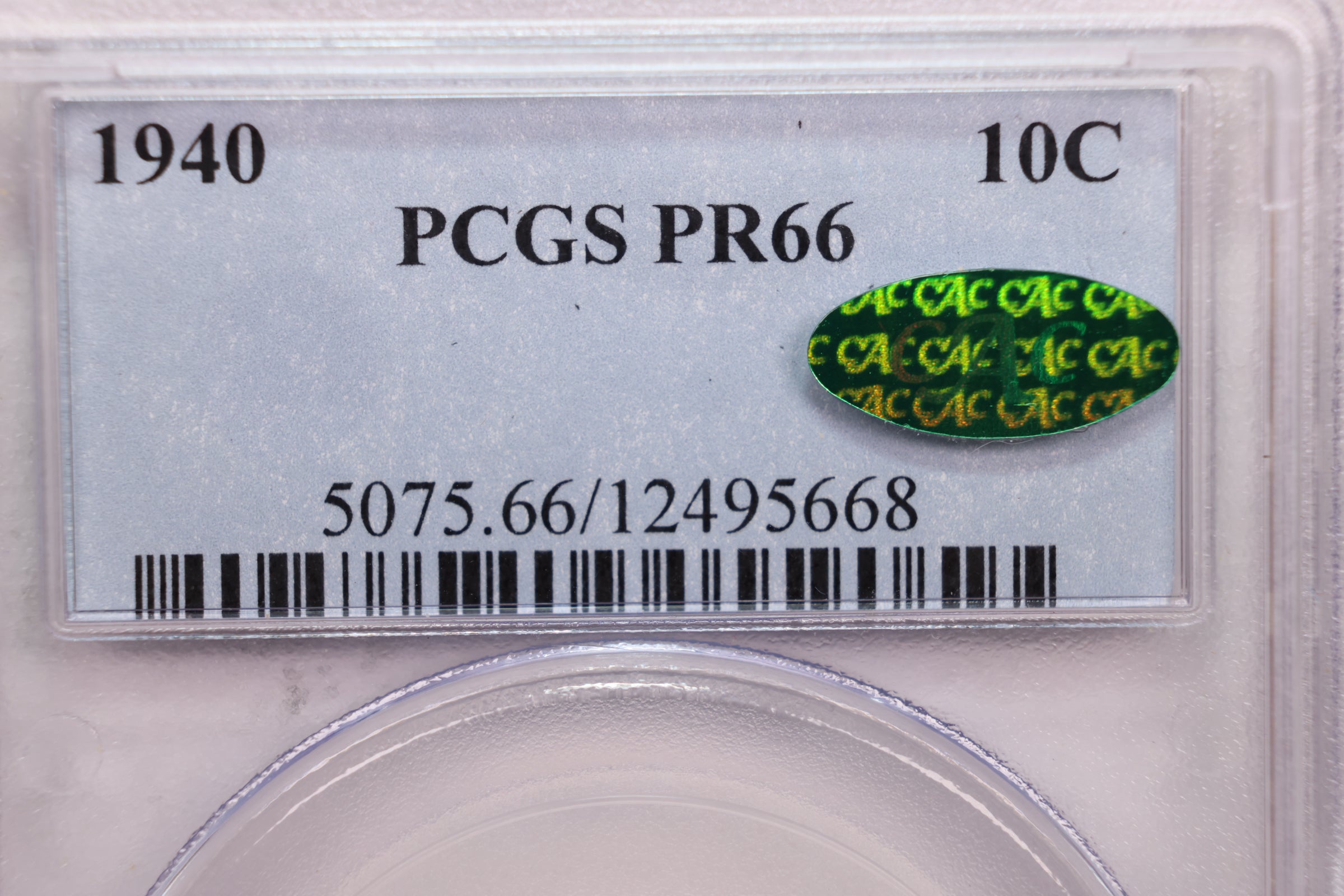 1940 Mercury Silver Dime., Proof Strike., PCGS PR66., CAC., Store #GDE012