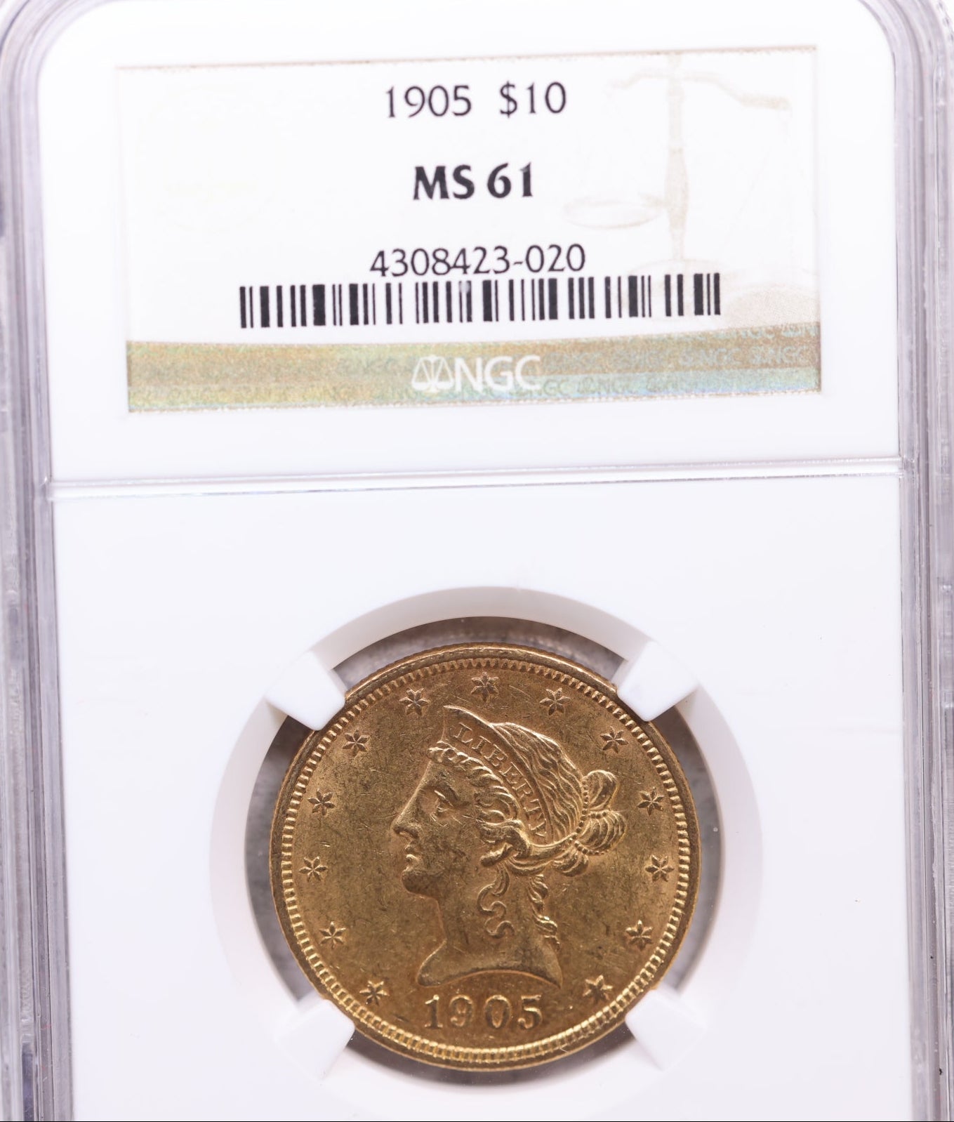 $10 Gold Liberty, Common Dated, 'Pre-1933 Gold, NGC or PCGS MS-61, Store #G0048.