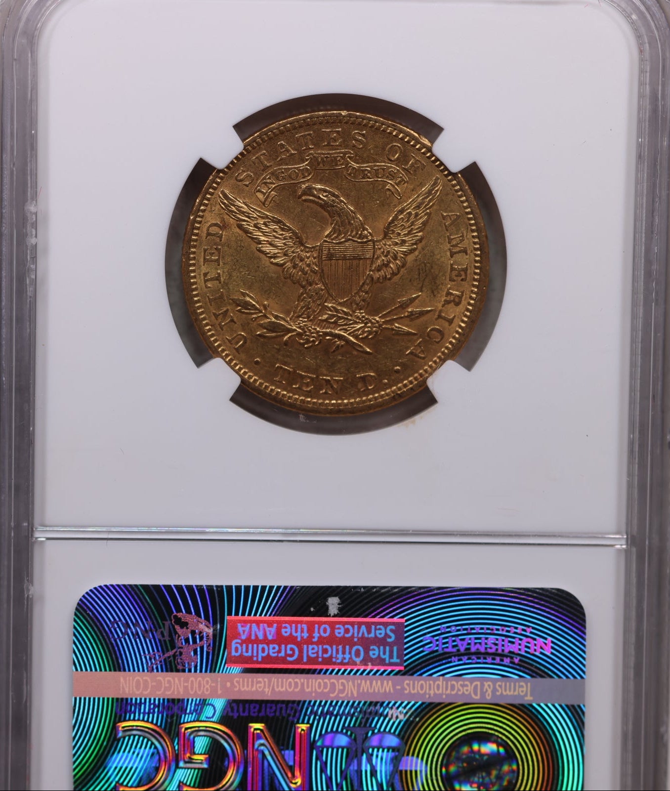 $10 Gold Liberty, Common Dated, 'Pre-1933 Gold, NGC or PCGS MS-61, Store #G0048.