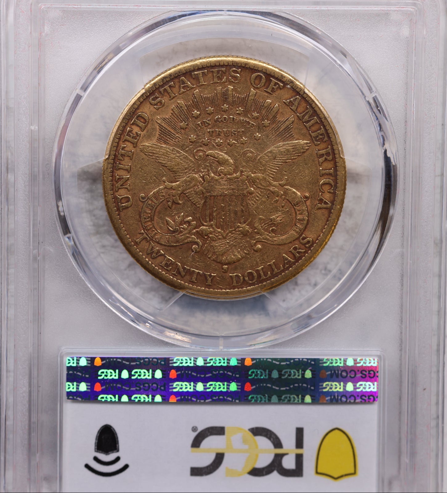 1890-S $20 Gold Double Eagle, 'Pre-1933 Gold, PCGS Graded X.F-40, Store #G0050.