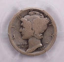 1916-D Mercury Silver Dime., PCGS G04., 'Key Date Coin'., Store