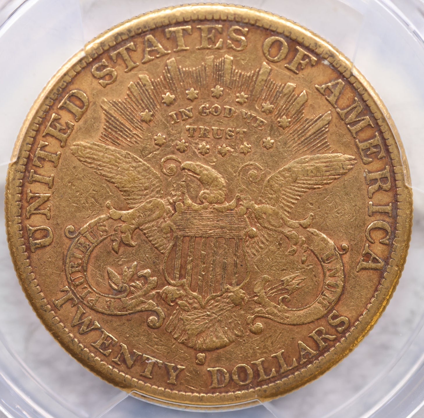 1890-S $20 Gold Double Eagle, 'Pre-1933 Gold, PCGS Graded X.F-40, Store #G0050.