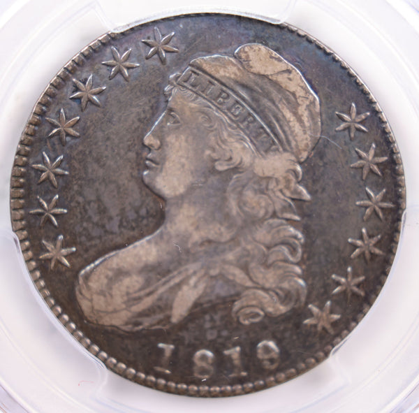 1819/8 Cap Bust Half Dollar., Large 9 over 8., PCGS VF30., Store #GHR0002