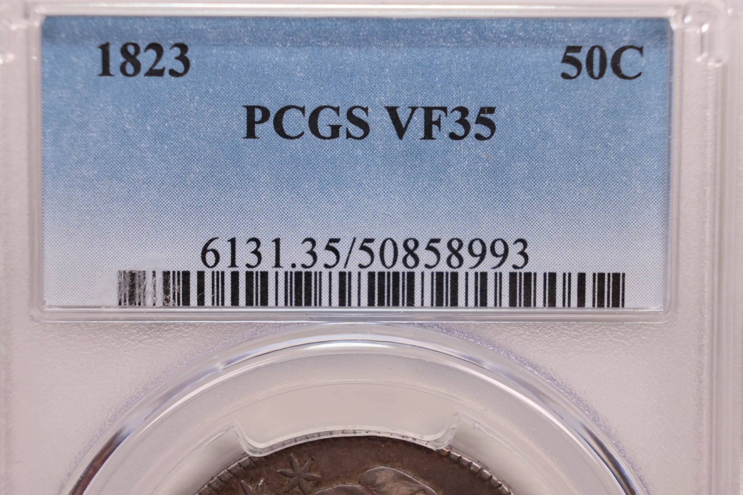1823 Cap Bust Half Dollar., PCGS VF35., Store #GHR0003