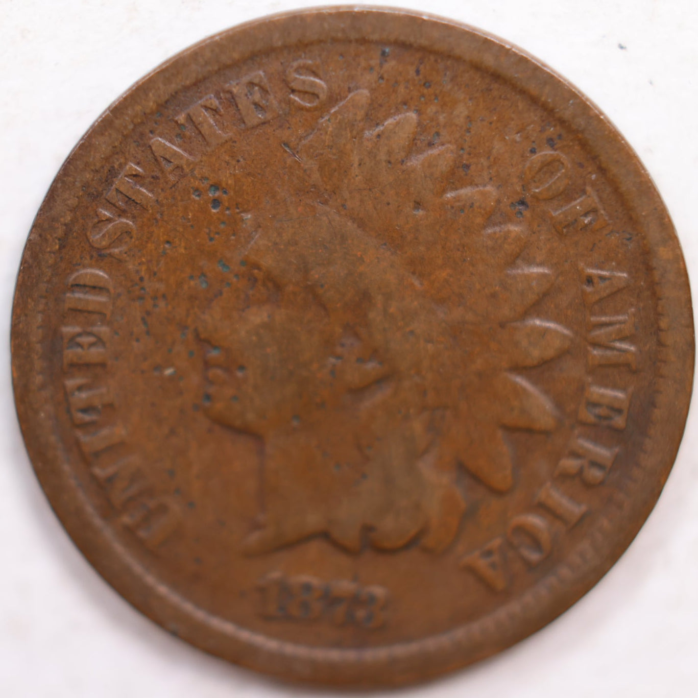 1873 Indian Head Cent, Very Good+ Circulated Coin, Store #CT0904