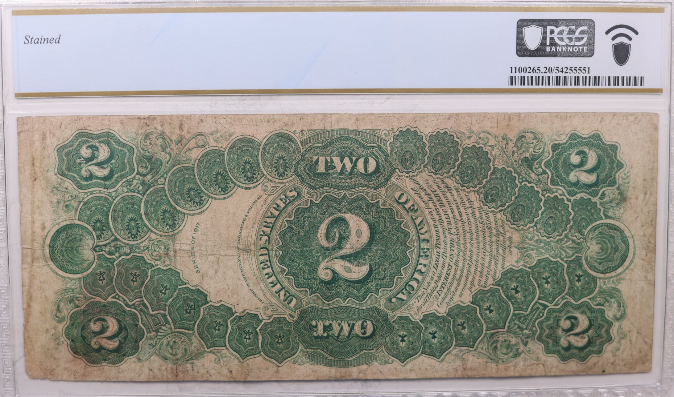 1917 $2 Legal Tender Note, Fr. 60, PCGS Graded VF-20, Store SALE #GLT006.