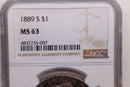 1889-S Morgan Silver Dollar., NGC MS63., Affordable Store Sale