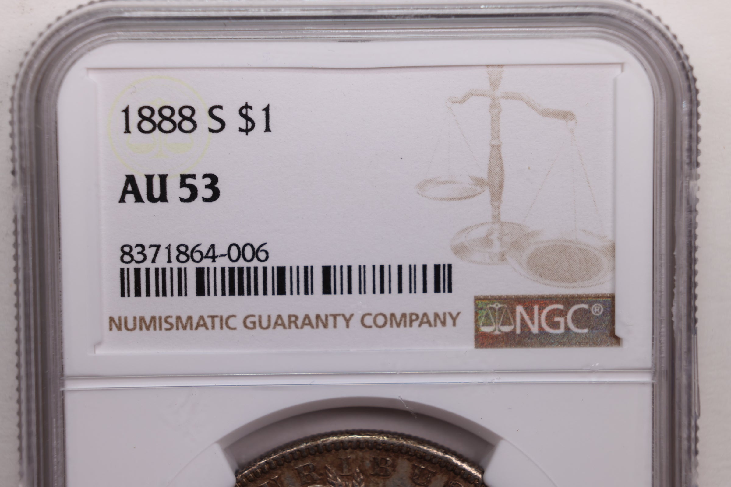 1888-S Morgan Silver Dollar., NGC AU-53., Affordable Store Sale # GDR045