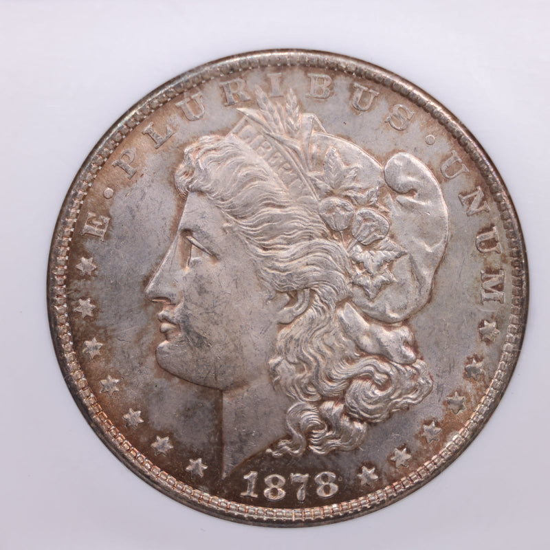 1878 Morgan Silver Dollar., NGC MS-63., 8 Tail Feather., Store Sale