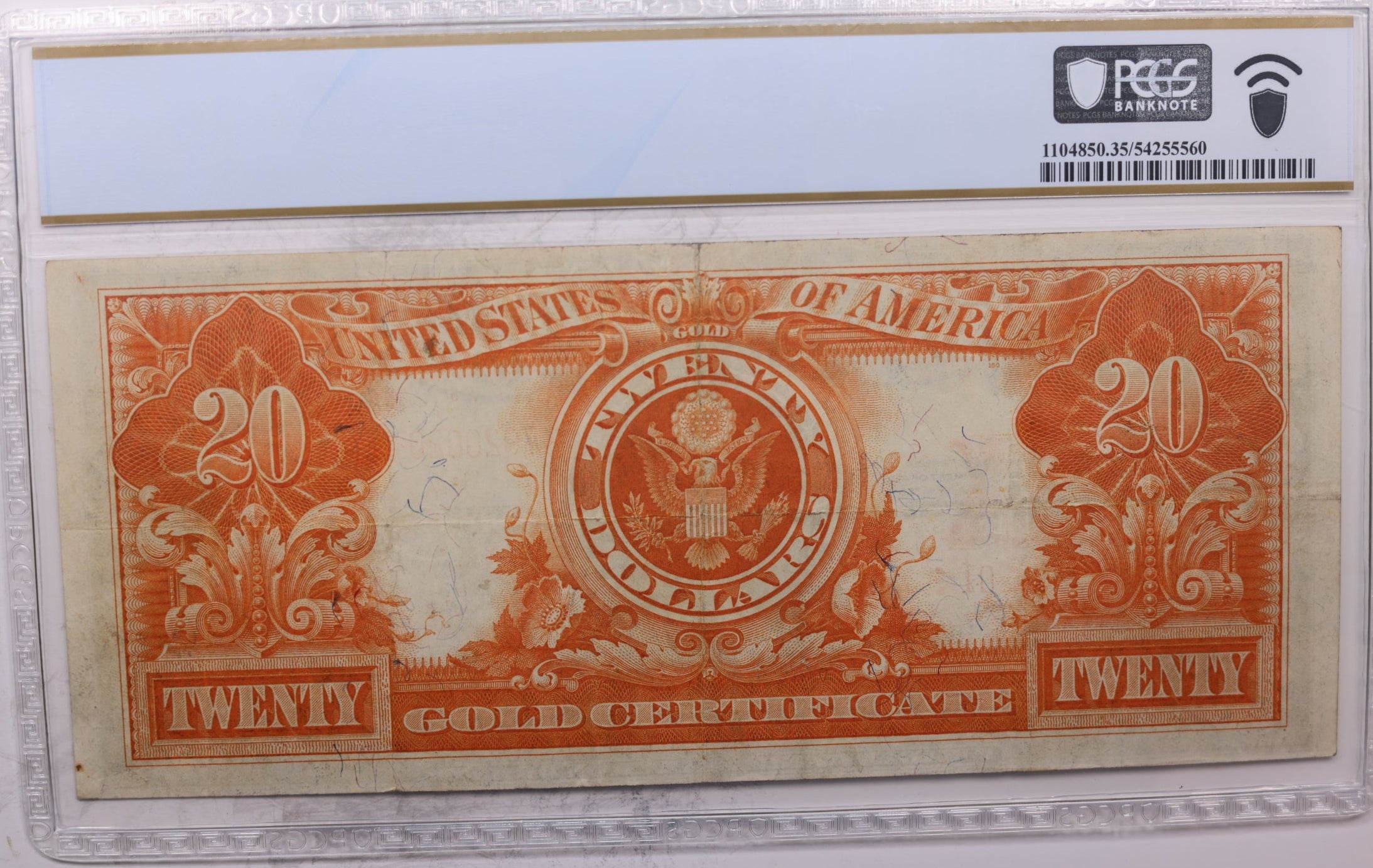 1922 $20 Gold Certificate, Fr. 1187, PCGS Certified VF-35, Store Sale #GCE004.