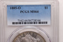 1885-O Morgan Silver Dollar., PCGS MS-64., Store Sale