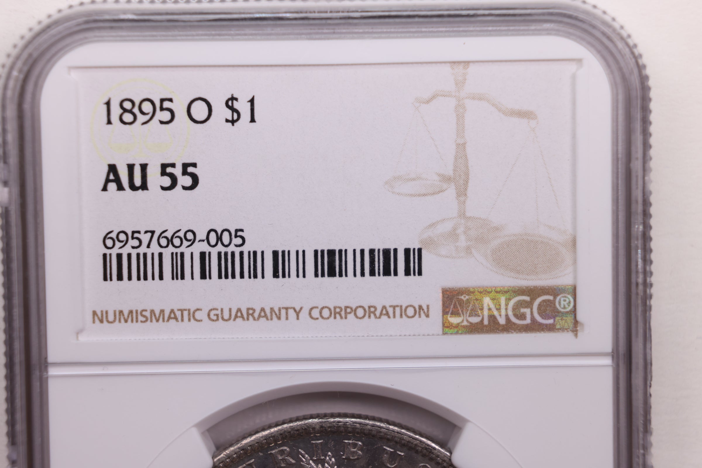 1895-O Morgan Silver Dollar., NGC AU-55., Store Sale # GDR049