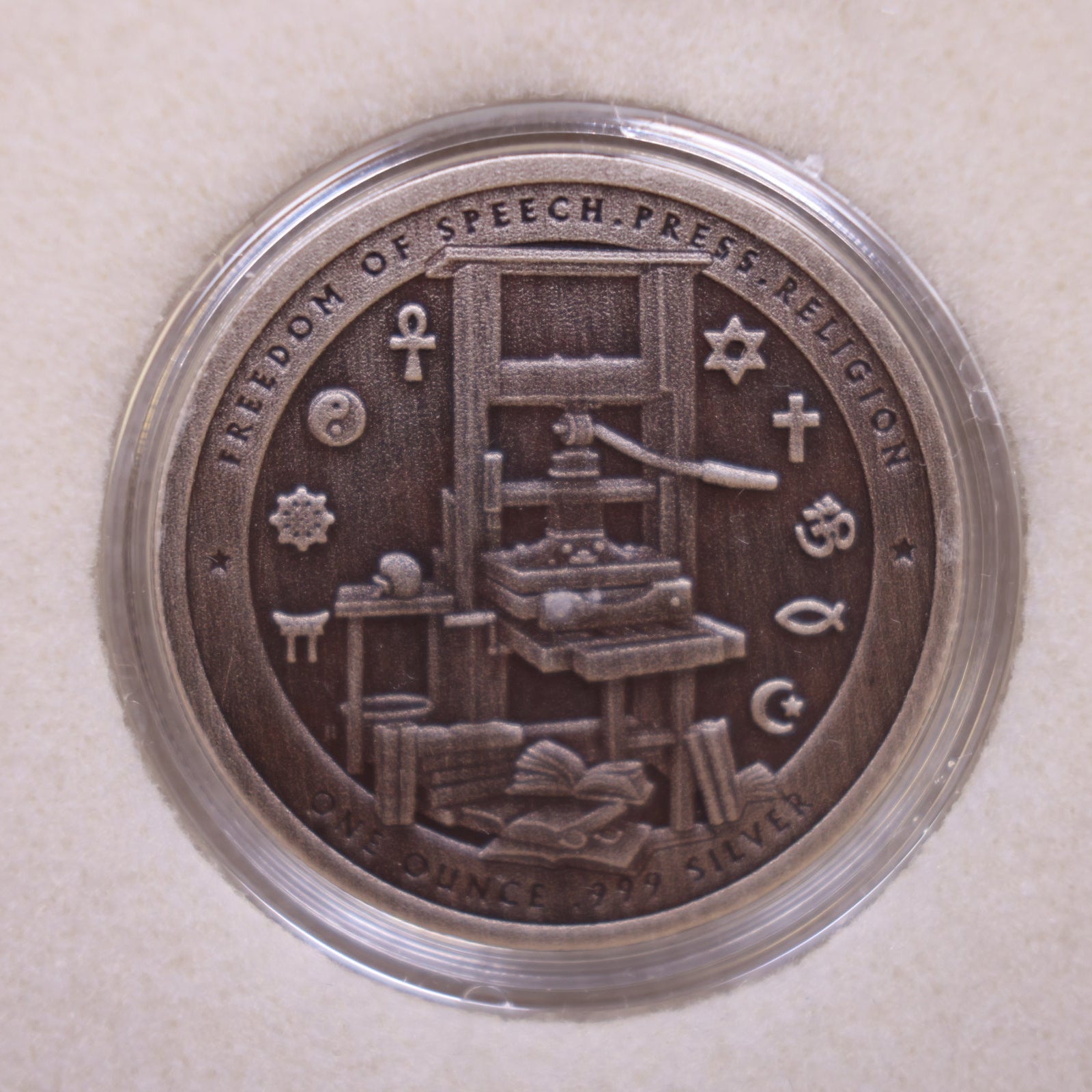 FOUNDERS of LIBERTY, BENJAMIN FRANKLIN, .999 Silver Coin, 1 Troy Ounce, Store #SR084