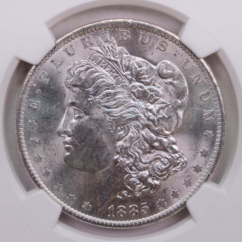 1885-O Morgan Silver Dollar., NGC MS-63., Store Sale