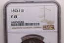 1893-S Morgan Silver Dollar., *KEY DATE*, NGC F-15., Store Sale