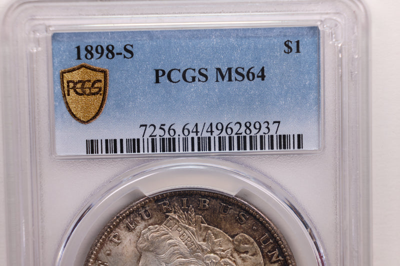1898-S Morgan Silver Dollar., PCGS MS-64., Store Sale