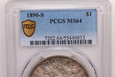 1890-S Morgan Silver Dollar., PCGS MS-64., Store Sale