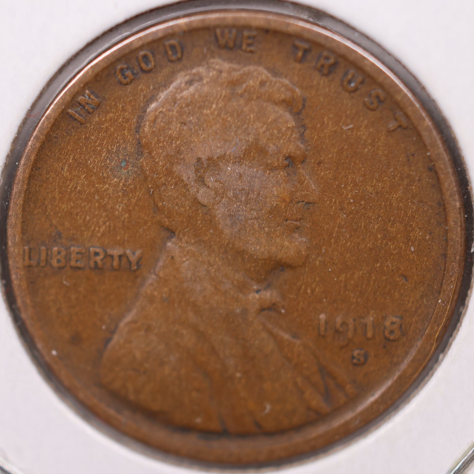 1918 S Lincoln Wheat Cent, Fine Circulated Coin, Store #CT0920